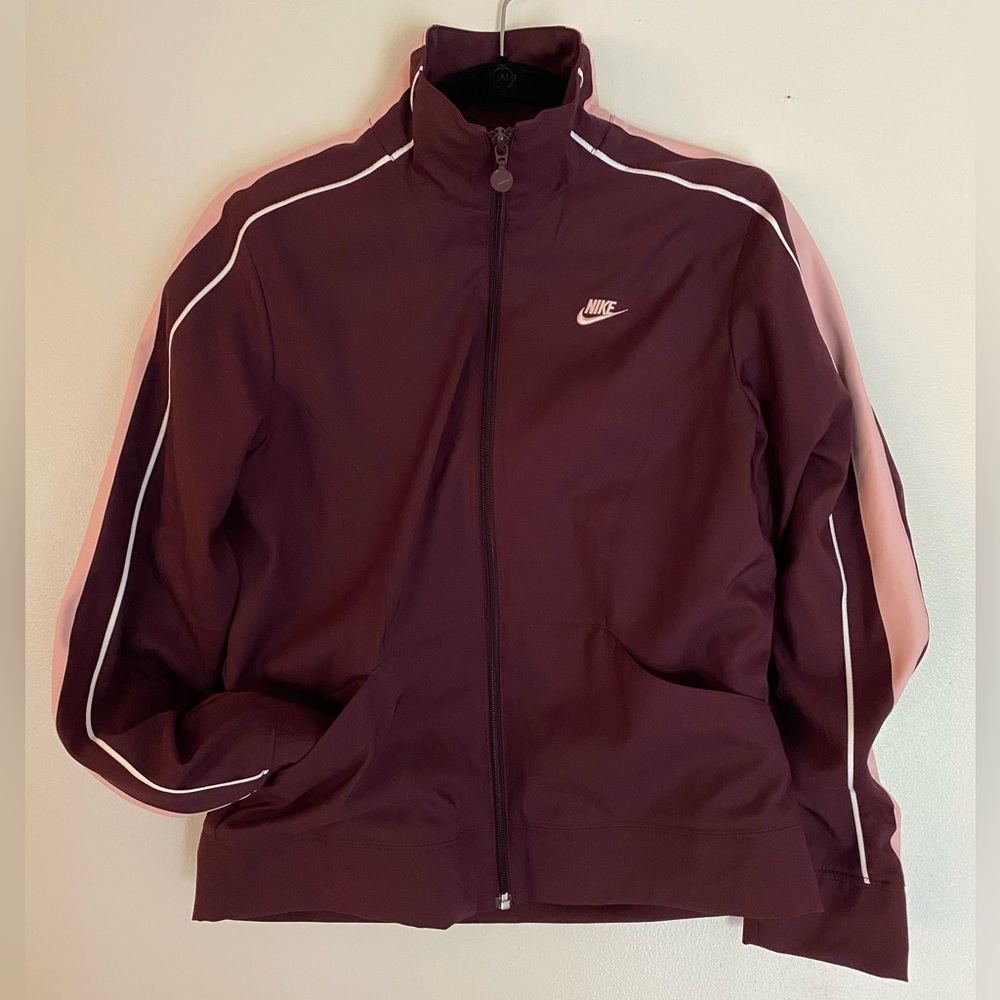 Nike Burgundy Track Jacket
